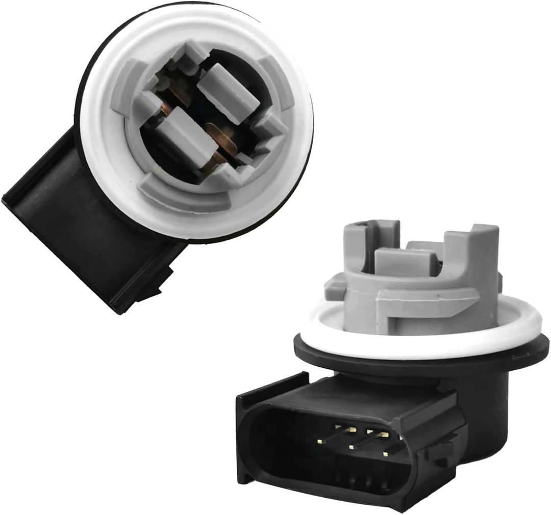 2pcs Turn Signal Light Bulb Socket Front Tail, Light Lamp Blinker Holder Base Assembly Compatible with Ford F150 F250 F350 2009-2014 Super Duty Edge