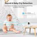 owltron Indoor Security Camera 2K, 360 Cameras for Home Security with Motion Detection, 2.4G WiFi for Baby/Pet/Nanny/Camara with Night Vision, Siren Alarm & 2-Way Audio, Compatible with Alexa (2K-1 Pack, White)