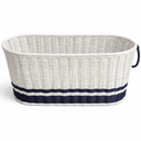 GRANNY SAYS Toilet Paper Storage, Toilet Paper Basket for Bathroom, 6 Mega Rolls Organizer Free Standing, Wicker Basket for Bathroom Storage, Butter Milk (15"L x 6" Wx 9"H (No Lid))