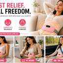 Wearable Heating Pad for Menstrual Cramps, Portable Menstrual Heating Pad with Massage, Cordless & Rechargeable, Period Pain Relief Device, Heating Belt for Women, 3 Heat Levels & 4 Massage Modes