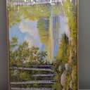 Forest & Mountain Wall Art Green Framed Nature Landscape Pictures for Living Room, Bedroom & Office Large Paintings Wall Decor Tree, Lake, and Mountain Artwork for Wall Decor 24x48IN