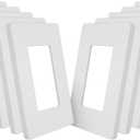 MORNING GROUP Matte Finish Single Decorator Switch Cover, 1-Gang Screwless Wall Plate, 4.53" H x 2.75" L, Polycarbonate Thermoplastic, UL Listed, White, 10 Pack