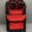 Pet Stroller, 4 Wheels Pet Strolling Cart for Medium/Small Dogs and Cats, Foldable Cat Jogger/Dog Stroller with Cup Holder, Storage Basket, Breathable Mesh, All-Season Pet Carrier, Red