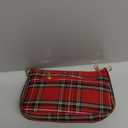 Christmas Crossbody Bags for Women,Red Plaid Christmas Purse with Adjustable Strap,Nylon Handbags,Xmas Gift Bag for Women