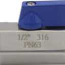 Beduan 1/2" Mini Ball Valve, Stainless Steel Female x Female NPT Thread Shut-Off Valve