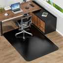 Black Hardwood Floor Chair Mat, Heavy Duty Plastic Desk Protector | 48" x 60" Durable Mat for Rolling Desk Chairs, Protects Tile, Laminate, Vinyl Floors in Home Office and Gaming Rooms