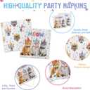 170PCS Cat Birthday Decorations Cat Birthday Party Supplies - Includes Plates, Napkins, Cups, Cutlery, Banner, Hanging Swirl for Cat Birthday Party Decorations, Serves 24