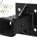 DACK Hitch Wall Mount, Bolt-On Receiver Tube Adapter, 2 Inch Opening Hitch Receiver Plate Tube, Bumper Trailer Hitch Receiver, Universal Towever Hitch Extender, Max Load 15000LBS (Include Pin&Clip)