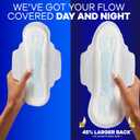 Always Maxi Overnight Feminine Pads with Wings for Women, Size 5, Extra Heavy Overnight Absorbency, Unscented, Up to 100% Leak-Free Protection, 52 Count
