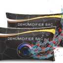 2 x 400g (1.8 lbs) Rechargeable Moisture Absorbers,Car Dehumidifier Bag,Microwave Fast Reactivated Large Desiccant Packs for Storage,Silica Gel Packets for Closet and Bathroom,Gun Safe Dehumidifier