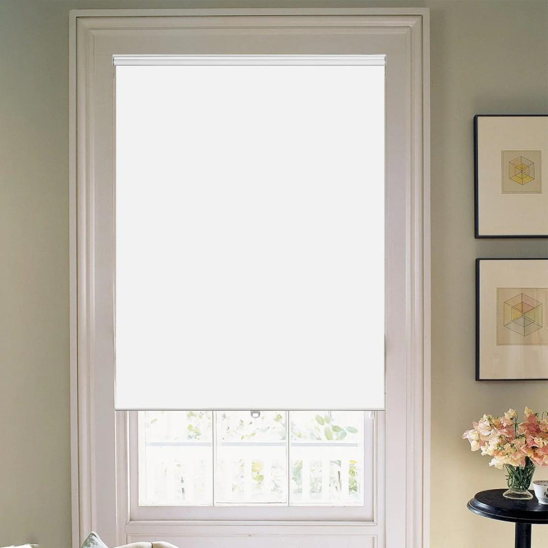 JOYDECO Blackout Roller Shade, White, SIZE: 47 X 75 INCH