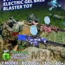 2 Pack Electric Gel Ball Blaster, High Speed Automatic Splatter Ball Blaster with 80000+ and Goggles, Rechargeable Splatter Ball Toys for Outdoor Activities Game Party (2 Pcs -Redblue)