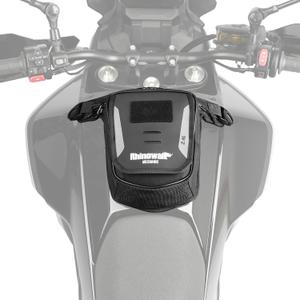 Rhinowalk Motorcycle Fuel Tank Bag,Magnetic and Strap on,Motorbike Tank Bag with Mobile Phone Pocket, Thigh bag,Leg Waist Chest Pouch,2.4L Backpack Motor Cycle Accessories