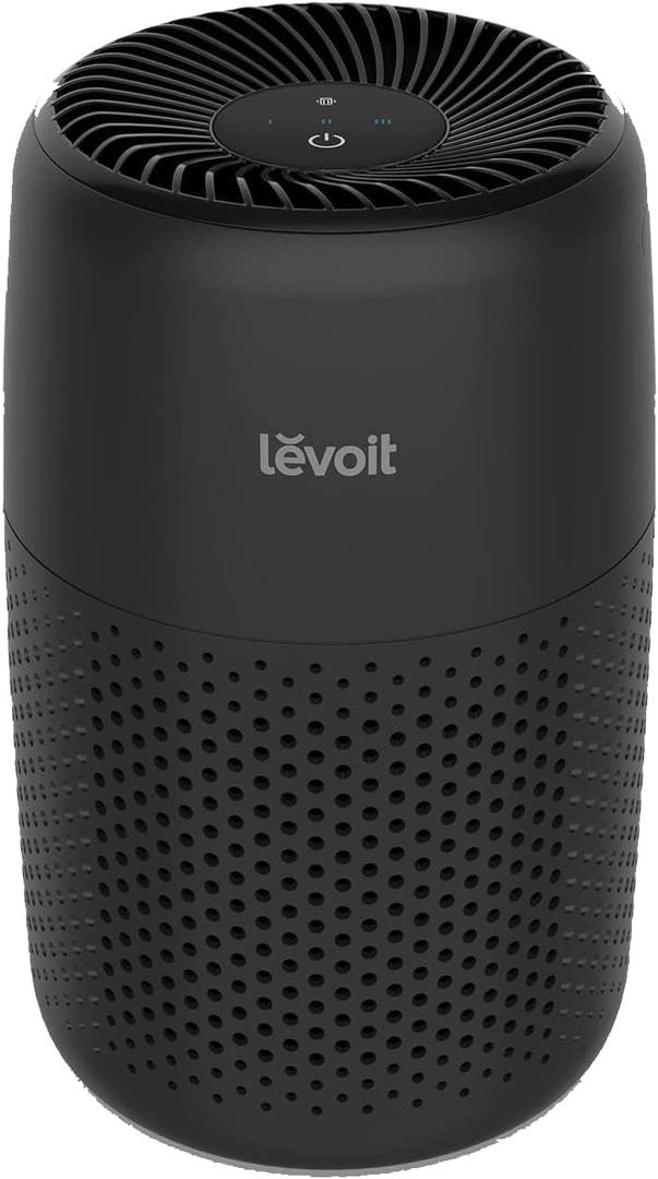 LEVOIT Air Purifiers for Bedroom Home Dorm, AHAM Verified, 3-in-1 Filter Cleaner With Aroma Pad, Filters Smoke, Allergens, Pet Dander, Odor, Dust, Office, Desktop, Core Mini-P, Black
