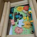 3-in-1 Baby Activity Table for 6-36 Months Old Kids Wooden Activity Center Sensory Play Table for Toddlers with Bead Maze Shape Sorter Montessori Toys Sand Table Must Have Birthday Gift for Girls Boys