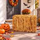Suzile 1 Pcs Halloween Decorative Straw Bale, 15.9 x 18.1 x 22.1 Inches