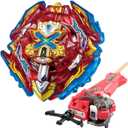 Bey Battling Launcher Set, B-200 Xiphoid Xcalibur Xanthus Burst Bey, Left and Right Spin Sword Ripcord Launcher Compatible with All Bey Burst Series - Red