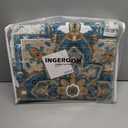 3'x5' Washable Area Rug, Boho Rugs & Vintage Traditional Floor Thin Cover Foldable Indoor Distressed Non Slip Carpet for Bedroom Living Room Bathroom(Khaki-Blue)