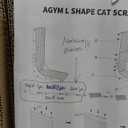 Poils bebe L Shape Cat Scratcher, 26.8 Inch Cat Scratchers for Indoor Cats, Protecting Furniture Cat Scratch Pad, Cardboard Cat Scratching with Ball Toy, Catnip, Large