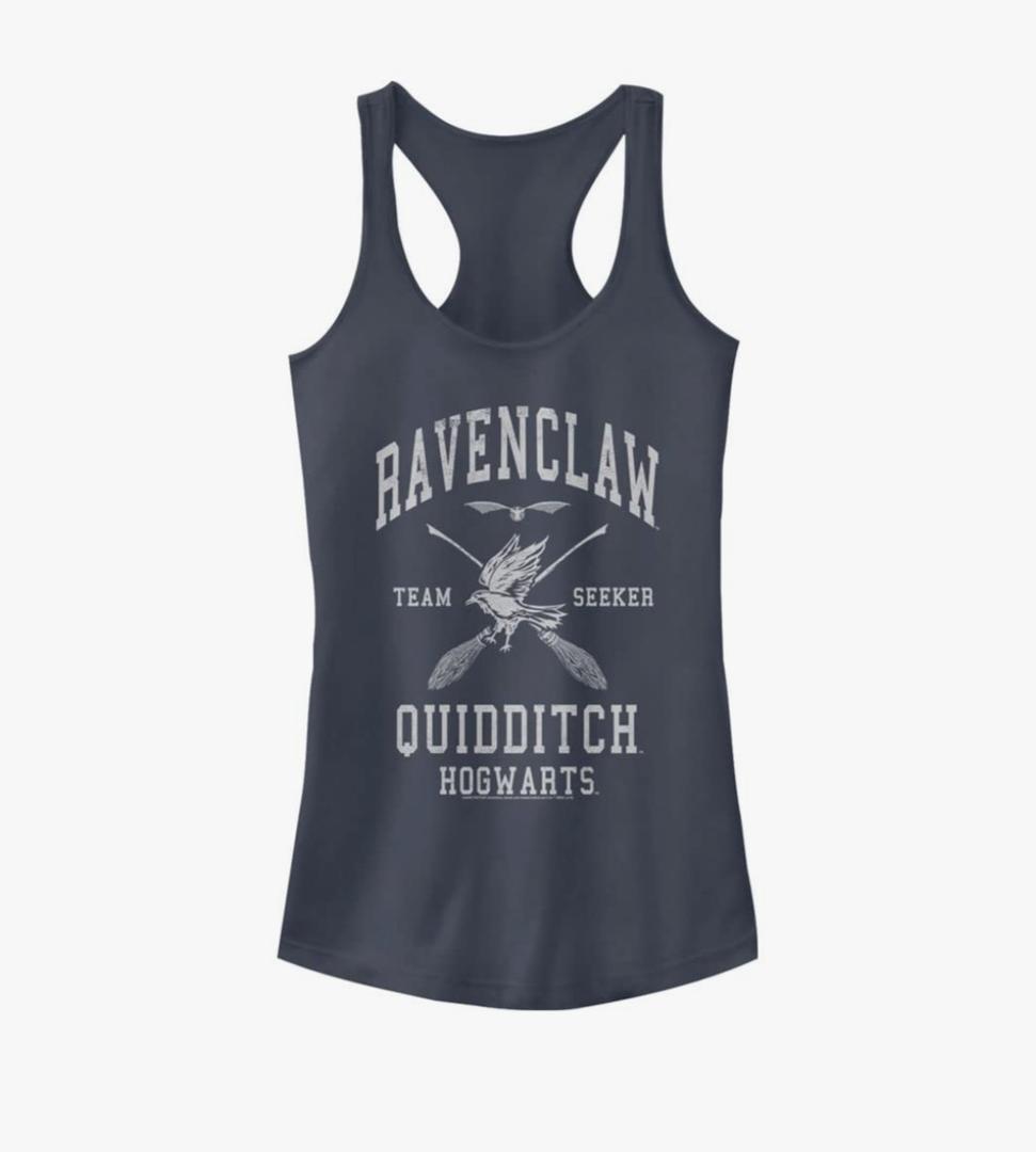 Harry Potter Deathly Hallows Ravenclaw Quidditch Seeker Women's Fast Fashion Racerback Tank Top, S