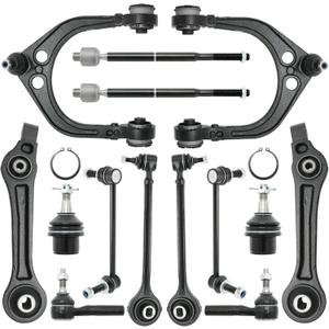 14PCS Front Control Arms w/Ball Joints, Tie Rod Ends Sway Bar End Link | Suspension Kit for Chrysler 300 Dodge Challenger Charger Magnum 2005-2010 2WD RWD Replaces K620177 K620178 K620258