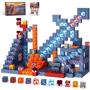 Magnetic Blocks Building Toys Gifts Construction Toys for 3 4 5 6 7 8 Year Old Boys & Girls, STEM Montessori Sensory Creative Kids Toys