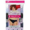 Hanes Cool Comfort Women's Cotton Hi-Cut Underwear, 6-Pack, Size: 11/3X