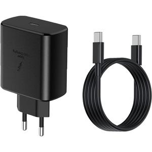 45W European Super Fast Charger Europe Travel Plug Adapter for Samsung Galaxy S26 S25 S24 S23 S22 Ultra Plus MacBook iPad Pro EU Power USB Type C Wall Charger PD PPS Italy France Spain Euro Essentials