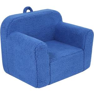 MOMCAYWEX Kids Snuggly-Soft Sherpa Chair, Cuddly Toddler Foam Chair for Boys and Girls, Sky Blue