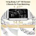 Smart Watch,Fitness Tracker Watch 7 Day+ Battery with Heart Rate/Step Counter/Calories/spO2/Sleep Monitor,IP68 Fitness Smart Watches for Women Android&iOS Silver