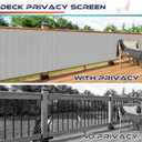 Windscreen4less 2.5' x 15' Balcony Privacy Fence Screen Mesh Windscreen Fencing Shield Cover for Apartment Deck Patio Yard Porch Pool Railings, Gray
