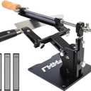 Adjustable Knife Sharpening Kit - Diamond Stones from Repair (320) to Polish (2000) for Dull Blades | Angle Guide for Chef, Hunting, Pocket Knives