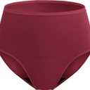 Incontinence Underwear for Women Absorbency Maximum 2.0 oz Washable Leak Proof Adult Panties Fresh Bladder Protection Postpartum 1 Pack (Dark Red, L)