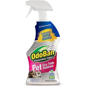 OdoBan Pet Solutions Oxy Stain Remover, Pet Stain Eliminator, 32 Ounce Spray