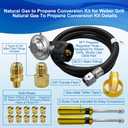 Natural Gas to Propane Conversion Kit for Weber Genesis/Weber Spirit Series Grills,for Genesis/Genesis II/Spirit/Spirit II Models-5FT Regulator Hose for Weber Grills,26 Orifices,3/8"Fittings,Tools.