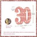 Eploger 30th Birthday Decorations for Women,30th Anniversary Decorations,30cm Rose Glod Glitter 30th Birthday Centerpieces for Table Decorations,Number 30 Table Topper Decor