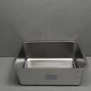 Stainless Steel Cat Litter Box - Large Metal High-Sided Pan for Cats, Pets, Non-Stick, Odor-Free, Easy to Clean, Splash-Proof, Durable (17.7" L x 13.8" W x 6" H)