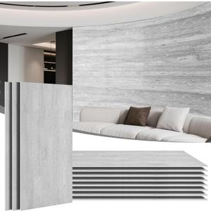 Natural Flexible Soft Stone Wall Panel, 20-Pack, 37.75 Sq Ft Coverage, Flexible & Bendable Exterior Wall Panels - Textured Stone Siding for Interior & Outdoor Use - Gray (24  12 in  20 pcs)