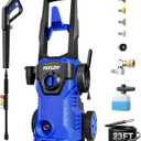 Pressure Washer, 2026 Upgraded Power Washer with No-Bend 360 Nozzle, Pressure Washer Foam Cannon & 4-Nozzle Set, Portable Pressure Washer for Cars & Undercarriage Cleaning Vehicles (Blue)