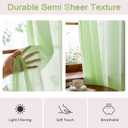 Pinch Pleated Sheer Curtains 84 Inch Length, Semi Voile Sheer Curtains for Bedroom Living Room Pinch Pleated Soft Touch Light Filtering Drapes(Reed Green, 42 W x 84 L, 2 Panels)