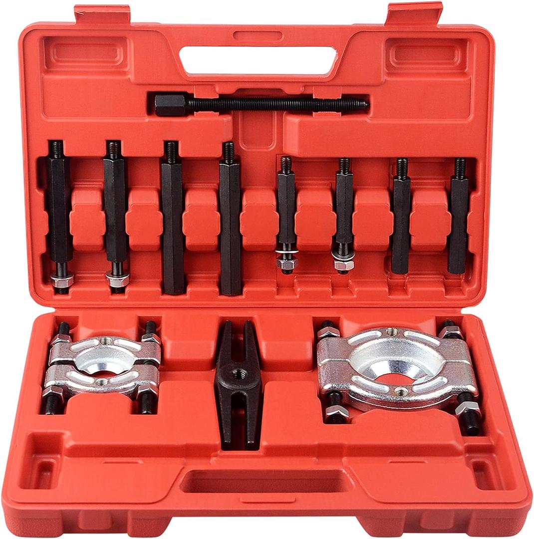 12pcs Bearing Separator Puller Set, Heavy Duty 5 Ton Capacity 2" and 3" Bearings Splitters Puller Kit (red)
