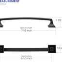 30 Pack Kitchen Cabinet Handles 6-1/4 Inch Hole Center Black Cabinet Pulls Solid Drawer Pulls for Kitchen Cabinet Door Handles Matte Black Arch Dresser Handles for Cabinets and Drawers