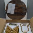 5Tier Rotating Bookshelf, 360  Display Stackable Spinning Bookshelf Tower,Round Space Saving Tall Floor Standing Swivel Bookcase Corner Storage Organizer for Bedroom/Living Room/OfficeGold