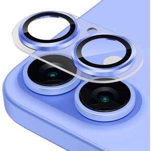 CloudValley for iPhone 16 /iPhone 16 plus Camera Lens Protector [with Tranparent Full Coverage Base], [AR+AF 98% Transmittance] Anti-Scratch Tempered Glass Cover, HD Clear Screen,Ultramarine