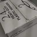 HOUSE DAY Plastic Clothes Hangers 24 Pack, Sweater Hangers No Shoulder Bump, Thick Heavy Duty Coat Hanger for Closet, White Wide Hanger with Non-Slip Hook for Sweaters, Suits, Dresses, Jackets, Pants