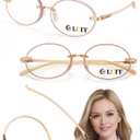 LUFF Reading Glasses for Women Men,3Pack Stylish Reader Glasses Blue Light Rimless Computer Reader Lightweight Anti Eyestrain