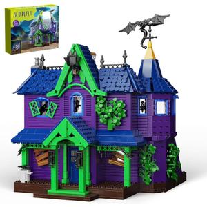 Haunted House Horror Building Set, Spooky Mansion Cartoon Movie House Block Toy Compatible with Lego, Gift and Decor Collection Set for Film Fans Boys & Girls Adult(1461 PCS)