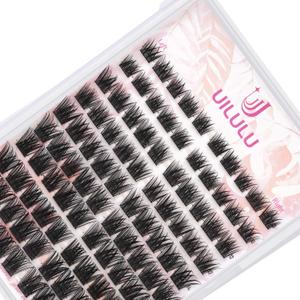 Lash Cluster D Curl, Individual Lashes for DIY Extensions, 10-18mm Mix | U17 lashes only, with D curl individual clusters in mixed 10-18mm lengths for DIY eyelash extensions and custom lash styles.