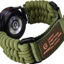 CAGOS for SAMSUNG Galaxy Watch 6 & 5 Pro & 4 Classic Bands, Rugged Paracord Sport Loop for Men - 47mm, 45mm, 44mm, 43mm, 46mm, 42mm, 40mm (20mm XL, Army Green)