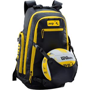 Wilson AVP Beach Volleyball Backpack - Black/Yellow